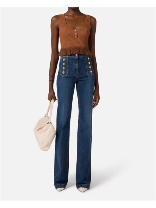 PALAZZO JEANS ELISABETTA FRANCHI | PJ19D61E2104 blue denim